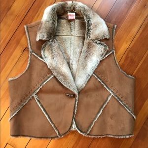 Vintage faux shearling vest
